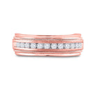 Radiant Love 10kt Rose Gold Mens Diamond Wedding Band Ring 1/2 Cttw - A Timeless Emblem of Devotion and Affection - Splendid Jewellery