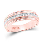 Radiant Love 10kt Rose Gold Mens Diamond Wedding Band Ring 1/2 Cttw - A Timeless Emblem of Devotion and Affection - Splendid Jewellery