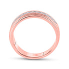 Radiant Love 10kt Rose Gold Mens Diamond Wedding Band Ring 1/2 Cttw - A Timeless Emblem of Devotion and Affection - Splendid Jewellery