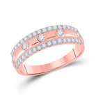 Radiant Love | 10kt Rose Gold Womens Round Diamond Anniversary Ring 1/2 Cttw | Splendid Jewellery - Splendid Jewellery