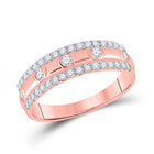 Radiant Love | 10kt Rose Gold Womens Round Diamond Anniversary Ring 1/2 Cttw | Splendid Jewellery - Splendid Jewellery