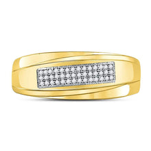 Load image into Gallery viewer, Radiant Love 10kt Two-tone Gold Diamond Eternity Band Ring 1/8 Cttw - Alternate view 4 from Splendid Jewellery