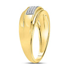 Radiant Love 10kt Two-tone Gold Diamond Eternity Band Ring 1/8 Cttw - Alternate view 3 from Splendid Jewellery