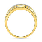 Radiant Love 10kt Two-tone Gold Diamond Eternity Band Ring 1/8 Cttw - Alternate view 1 from Splendid Jewellery