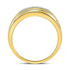Radiant Love 10kt Two - tone Gold Diamond Eternity Band Ring 1/8 Cttw - Splendid Jewellery