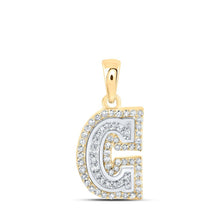 Load image into Gallery viewer, Radiant Love: 10kt Two - tone Gold Diamond Initial Pendant - Splendid Jewellery