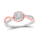 Radiant Love: 10kt Two - tone Gold Diamond Solitaire Promise Ring - Splendid Jewellery