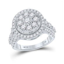 Load image into Gallery viewer, Radiant Love: 10kt White Gold Diamond Cluster Bridal Wedding Engagement Ring - Splendid Jewellery