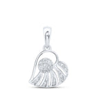 Radiant Love: 10kt White Gold Diamond Heart Pendant - Splendid Jewellery