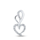 Radiant Love: 10kt White Gold Diamond Heart Pendant - Splendid Jewellery