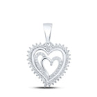 Radiant Love: 10kt White Gold Diamond Heart Pendant - Splendid Jewellery