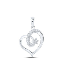 Load image into Gallery viewer, Radiant Love: 10kt White Gold Diamond Heart Pendant - Splendid Jewellery