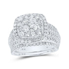 Radiant Love | 10kt White Gold Diamond Majesty Bridal Wedding Ring Band Set 2 Cttw - Splendid Jewellery