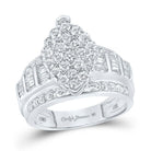 Radiant Love 10kt White Gold Diamond Oval Bridal Wedding Engagement Ring - Splendid Jewellery
