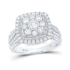 Radiant Love: 10kt White Gold Diamond Square Bridal Wedding Engagement Ring - Splendid Jewellery