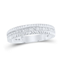 Load image into Gallery viewer, Radiant Love: 10kt White Gold His Hers Round Diamond Cluster Matching Wedding Set 1 Cttw - Splendid Jewellery