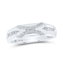 Load image into Gallery viewer, Radiant Love: 10kt White Gold His Hers Round Diamond Cluster Matching Wedding Set 1/2 Cttw - Splendid Jewellery