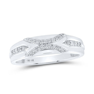 Radiant Love: 10kt White Gold His Hers Round Diamond Cluster Matching Wedding Set 1/2 Cttw - Splendid Jewellery