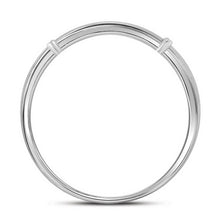 Load image into Gallery viewer, Radiant Love: 10kt White Gold His Hers Round Diamond Cluster Matching Wedding Set - Alternate view 2 from Splendid Jewellery