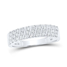 Load image into Gallery viewer, Radiant Love: 10kt White Gold His Hers Round Diamond Cluster Wedding Set - Splendid Jewellery