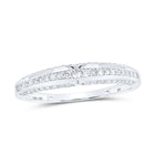 Radiant Love: 10kt White Gold His Hers Round Diamond Halo Matching Wedding Set 1 Cttw - Alternate view 2 from Splendid Jewellery
