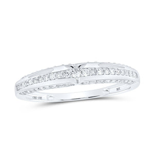 Radiant Love: 10kt White Gold His Hers Round Diamond Halo Matching Wedding Set 1 Cttw - Splendid Jewellery