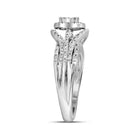 Radiant Love | 10kt White Gold Mesmerizing Diamond Cluster Bridal Wedding Engagement Ring 1/3 Cttw | Splendid Jewellery - Splendid Jewellery