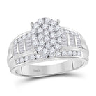 Radiant Love 10kt White Gold Oval Diamond Bridal Wedding Ring - Splendid Jewellery