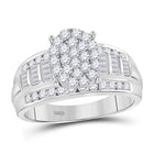 Radiant Love 10kt White Gold Oval Diamond Bridal Wedding Ring - Splendid Jewellery