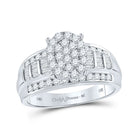 Radiant Love: 10kt White Gold Oval Diamond Bridal Wedding Ring - Splendid Jewellery