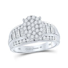 Radiant Love: 10kt White Gold Oval Diamond Bridal Wedding Ring - Splendid Jewellery