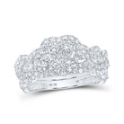 Radiant Love | 10kt White Gold Round Diamond Bridal Wedding Ring Band Set 1 - 1/4 Cttw | Splendid Jewellery - Splendid Jewellery