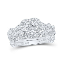 Load image into Gallery viewer, Radiant Love | 10kt White Gold Round Diamond Bridal Wedding Ring Band Set 1 - 1/4 Cttw | Splendid Jewellery - Splendid Jewellery