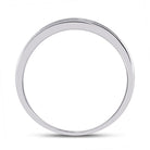 Radiant Love: 10kt White Gold Round Diamond Halo Bridal Wedding Ring Band Set - Splendid Jewellery