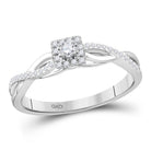 Radiant Love | 10kt White Gold Round Diamond Promise Ring - Splendid Jewellery