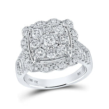 Load image into Gallery viewer, Radiant Love: 10kt White Gold Square Diamond Bridal Wedding Ring - Splendid Jewellery
