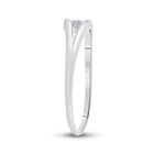 Radiant Love | 10kt White Gold Womens Round Diamond Solitaire Promise Ring 1/10 Cttw  Side View from Splendid Jewellery