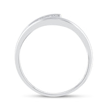 Load image into Gallery viewer, Radiant Love | 10kt White Gold Womens Round Diamond Solitaire Promise Ring 1/10 Cttw  Side View 2 from Splendid Jewellery