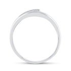 Radiant Love | 10kt White Gold Womens Round Diamond Solitaire Promise Ring 1/10 Cttw  Side View 2 from Splendid Jewellery