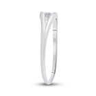 Radiant Love | 10kt White Gold Womens Round Diamond Solitaire Promise Ring 1/10 Cttw - Splendid Jewellery