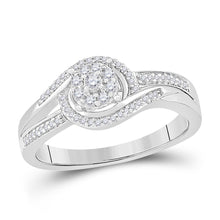 Load image into Gallery viewer, Radiant Love | 10kt White Gold Womens Round Diamond Solitaire Promise Ring 1/5 Cttw | Splendid Jewellery Top view from the 10Kt White Gold Womens Round Diamond Solitaire Promise Ring 1 5 Cttwpin246682 collection by Splendid Jewellery