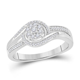 Radiant Love | 10kt White Gold Womens Round Diamond Solitaire Promise Ring 1/5 Cttw | Splendid Jewellery Top view from the 10Kt White Gold Womens Round Diamond Solitaire Promise Ring 1 5 Cttwpin246682 collection by Splendid Jewellery