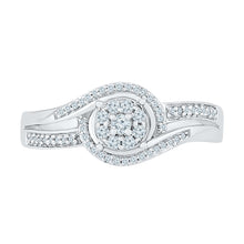 Load image into Gallery viewer, Radiant Love | 10kt White Gold Womens Round Diamond Solitaire Promise Ring 1/5 Cttw | Splendid Jewellery Side view from the 10Kt White Gold Womens Round Diamond Solitaire Promise Ring 1 5 Cttwpin246682 collection by Splendid Jewellery