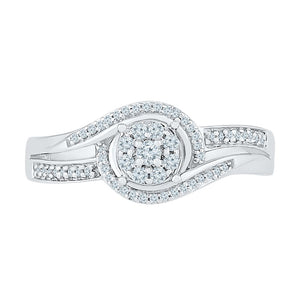 Radiant Love | 10kt White Gold Womens Round Diamond Solitaire Promise Ring 1/5 Cttw | Splendid Jewellery - Splendid Jewellery