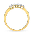 Radiant Love 10kt Yellow Gold 5 - Stone Diamond Wedding Band - Splendid Jewellery