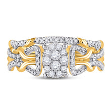 Load image into Gallery viewer, Radiant Love: 10kt Yellow Gold Diamond Bridal Wedding Ring Band Set - Splendid Jewellery