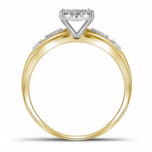 Load image into Gallery viewer, Radiant Love: 10kt Yellow Gold Diamond Bridal Wedding Ring Band Set Side View 2 from Splendid Jewellery