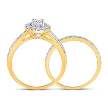 Load image into Gallery viewer, Radiant Love: 10kt Yellow Gold Diamond Bridal Wedding Ring Band Set - Splendid Jewellery