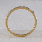 Radiant Love: 10kt Yellow Gold Diamond Bridal Wedding Ring Band Set product  Top View from Splendid Jewellery