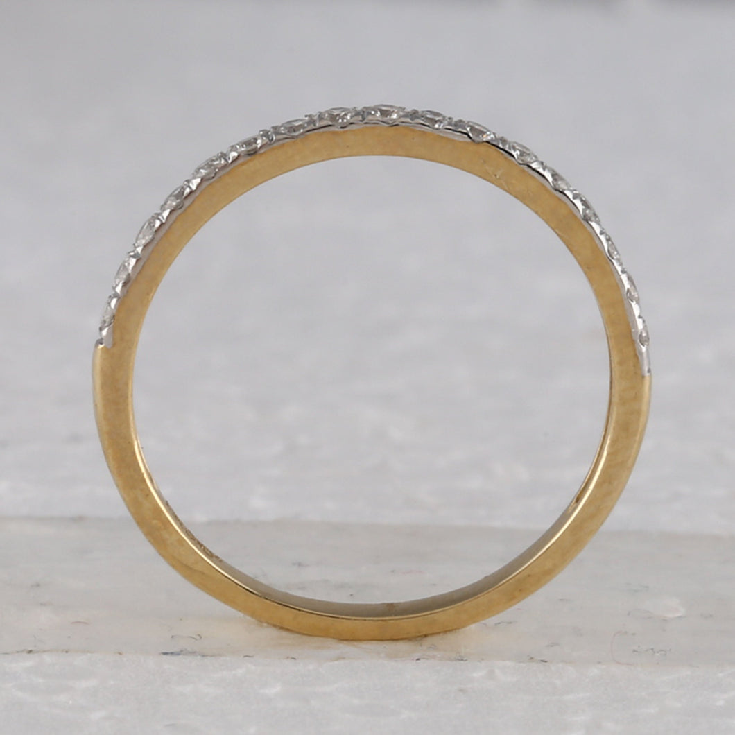 Radiant Love: 10kt Yellow Gold Diamond Bridal Wedding Ring Band Set - Splendid Jewellery